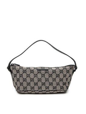 Gucci Pouch Pink Black GG Canvas